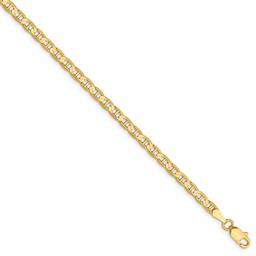 Gold Classics(tm) 3mm. Concave Anchor Chain Anklet