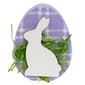 The Hearthside Collection Sitting Bunny Purple Plaid Egg Sitter - image 1