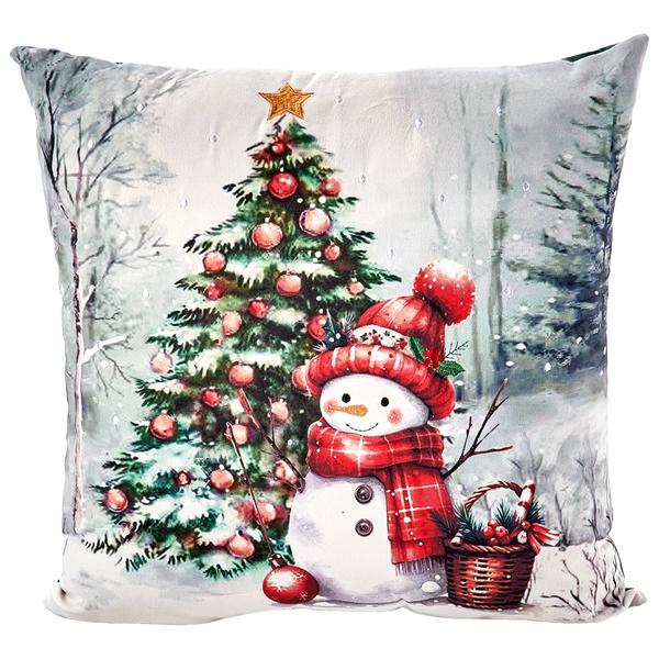 Nourison Snowman Scene Decorative Pillow - 18x18
