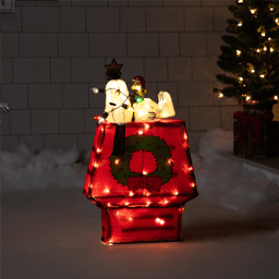 Northlight Lighted Snoopy on Dog House Outdoor Christmas Decor