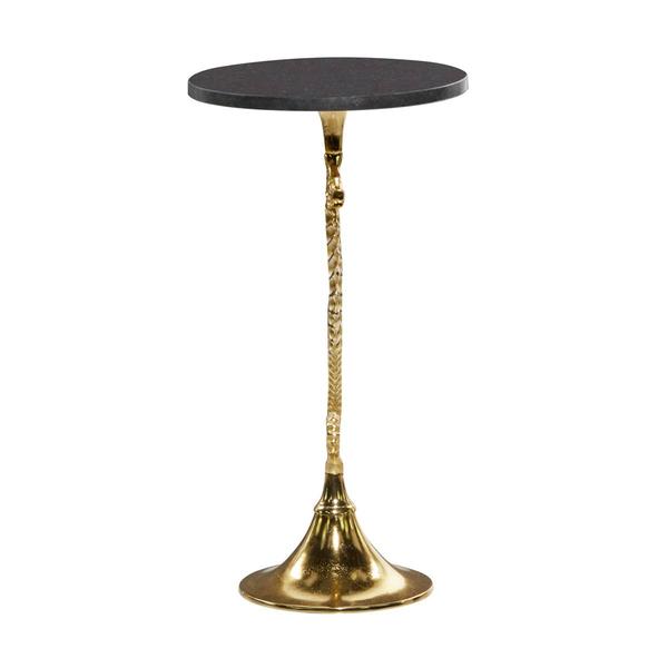 9th & Pike® Gold Aluminum Coastal Accent Table