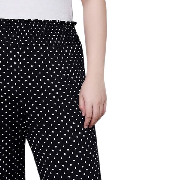 Womens NY Collection Polka Dot ITY Pants