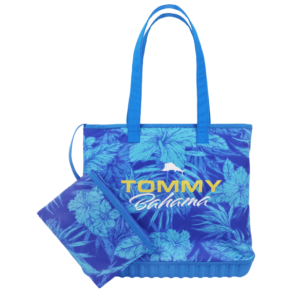 Tommy Bahama Water-Repellent Tropical Floral Tote with Pouch