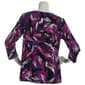 Womens Emily Daniels 3/4 Sleeve Abstract Scoop Neck Blouse - image 2