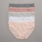 Womens Laura Ashley 5Pk Printed/Solid Cotton Spandex Bikini - image 1