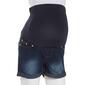 Womens Times Two Over The Belly Cuffed Maternity Denim Shorts - image 1