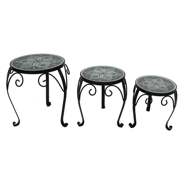 Round Mosaic Plant Stand - image 