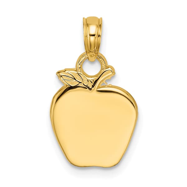 Unisex Gold Classics(tm) 14kt Gold Polished Apple Charm - image 