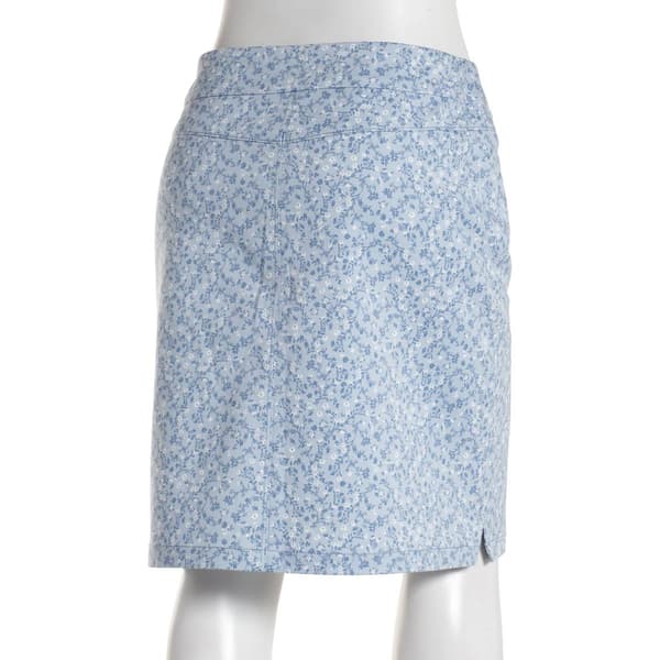 Plus Size Napa Valley Floral Super Stretch Split Hem Skort