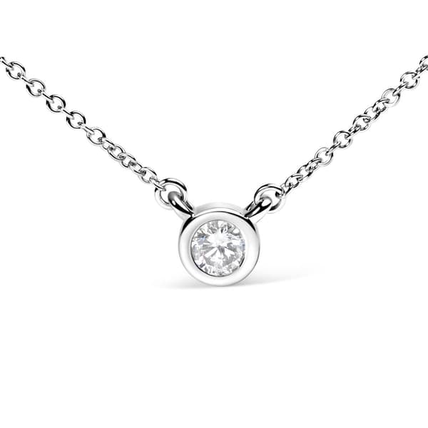 Haus of Brilliance 10kt. White Gold 1/2ctw. Diamond Round Pendant