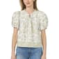 Womens Cece Elbow Sleeve Ruffle Neck With Tie Paisley Blouse - image 1
