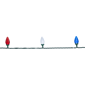Northlight 66ft. 100ct. Patriotic LED C9 Faceted Christmas Lights - image 3