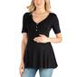 Plus Size 24/7 Comfort Apparel Maternity Tunic Top with Buttons - image 1
