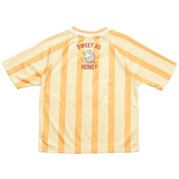 Girls (7-10) Disney Short Sleeve Stripe Pooh Soccer Jersey