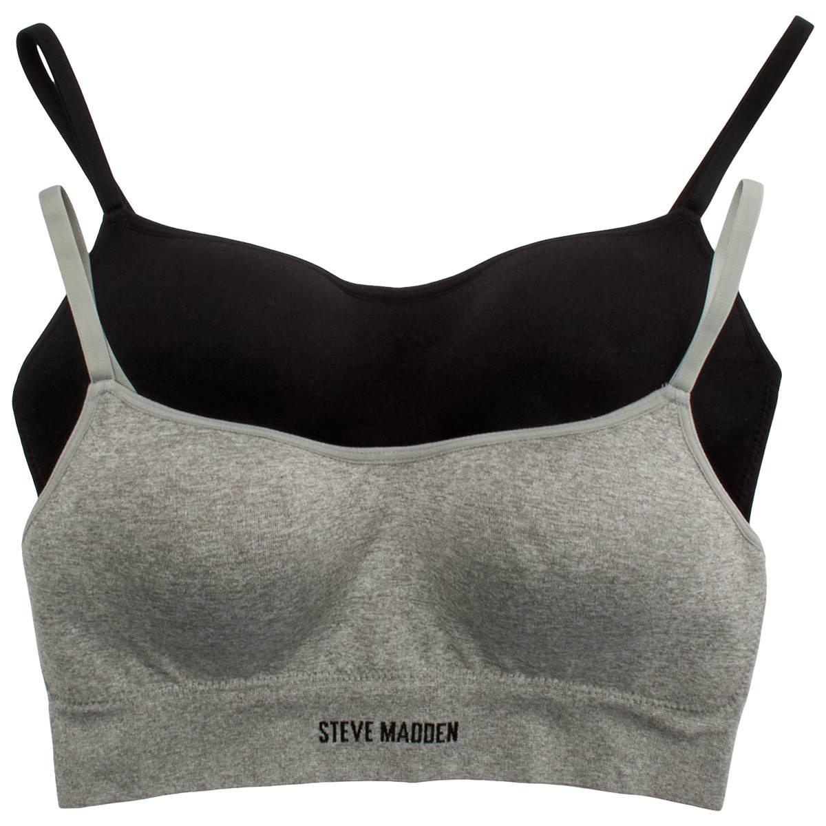 Open Video Modal for Womens Steve Madden 2pk. Molded Cup Wire-Free Bra SM58253A2