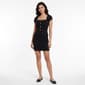 Juniors Madden Girl Gold Button Square Neck Mini Sheath Dress - image 1