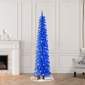 Puleo International Pre-Lit Blue Alpine Pencil Christmas Tree - image 2