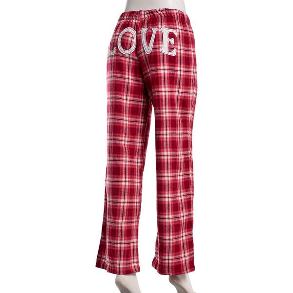 Juniors No Comment Flannel Fold Over Wide Leg Pants - Cabernet
