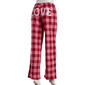 Juniors No Comment Flannel Fold Over Wide Leg Pants - Cabernet - image 3