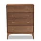 Baxton Studio Landis Mid-Century Ash Walnut Wood 4-Drawer Chest - image 3