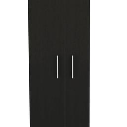 FM FURNITURE Norway Black Broom Closet Pantry
