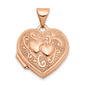 Gold Classics(tm) 14kt. Rose Gold 15mm Heart Locket - image 1