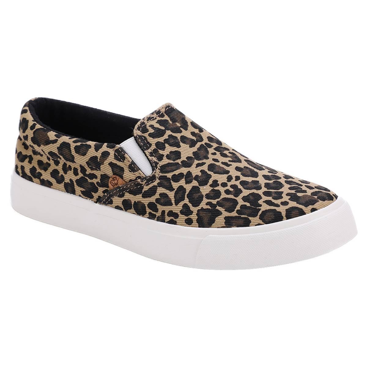 Womens LAMO Sheepskin Piper Slip-On Cheetah Fashion Sneakers