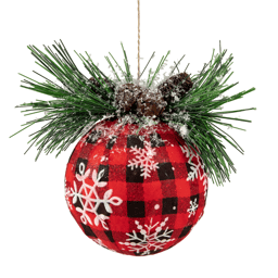 Northlight Buffalo Plaid Snowflake Christmas Ornament