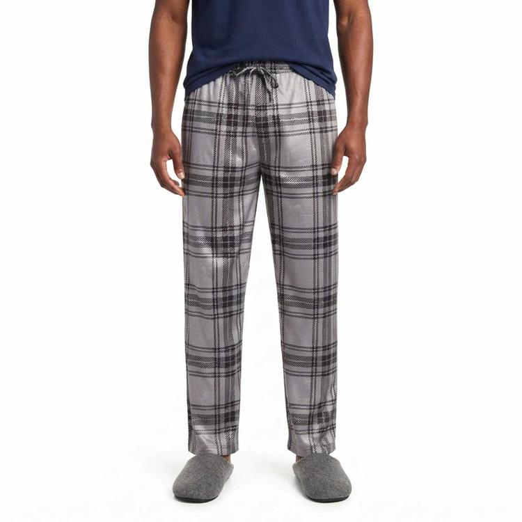 Mens Preswick & Moore(R) Light Grey Silk Fleece Pajama Pants