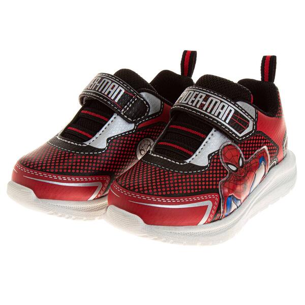 Little Boys Marvel Spider-Man Light-Up Red Athletic Sneakers - image 