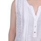 Womens NY Collection Sleeveless Eyelet Tie Front Pleat Blouse - image 4