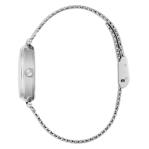 Womens Guess Ruby Silver-Tone Black Sunray Dial Watch - GW0935L1