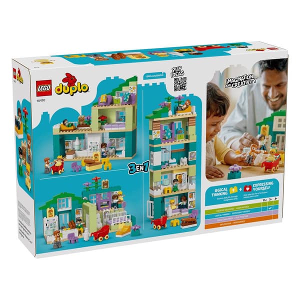 LEGO® DUPLO® 3-in-1 Modern Family House with Figures Building Kit