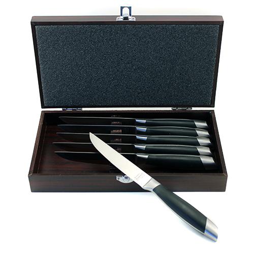 BergHOFF Geminis 6pc. Steak Set &amp; Wooden Case - image 