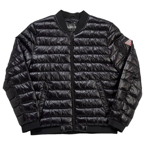 Mens GUESS Solid Nylon Jacket - image 