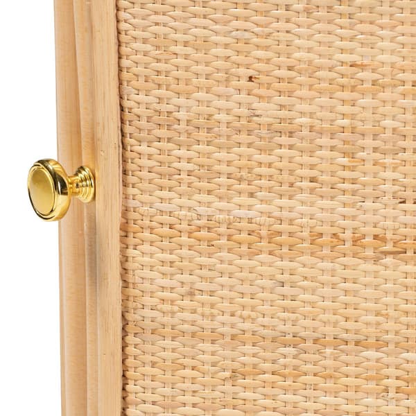 bali & pari Kiara Bohemian Natural Rattan Nightstand
