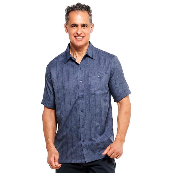 Mens Preswick & Moore&#40;R&#41; Microfiber Button Down Shirt - Navy Marled - image 