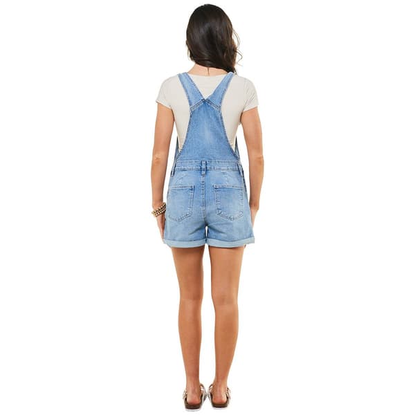 Juniors Celebrity Pink Rolled Cuff Shortalls