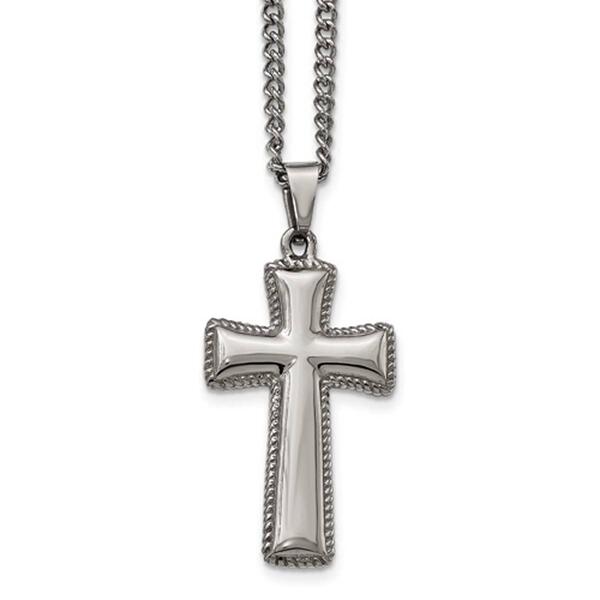 Mens Gentlemen's Classics&#40;tm&#41; Polished Cushion Cross Necklace - image 