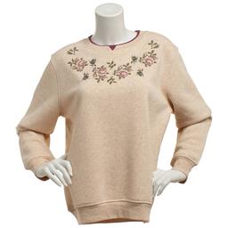 Petite Hasting & Smith Long Sleeve Floral Fleece Sweatshirt