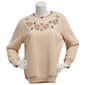 Womens Hasting & Smith Floral Fair Isle Fleece Sweatshirt - image 1