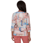 Womens Alfred Dunner Camden Market 3/4 Sleeve Color Block Blouse - image 2