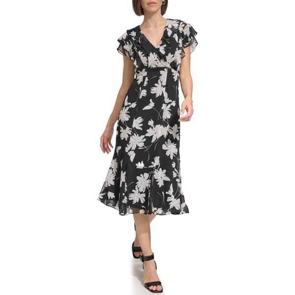 Tommy Hilfiger Women's Grove Floral Chiffon Dress Purple Size 10 main image 0