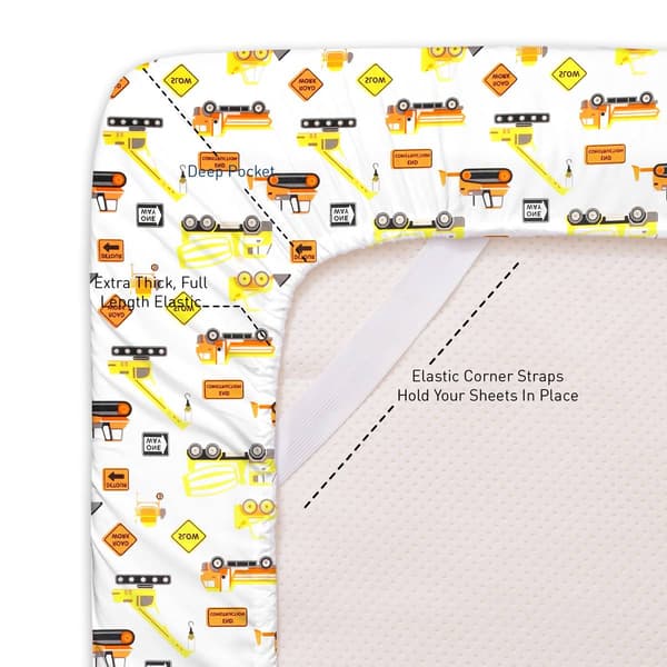 Sweet Home Collection Kids Fun & Colorful Construction Sheet Set