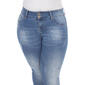 Plus Size White Mark Paint Effect Light Blue Denim Jeans - image 3
