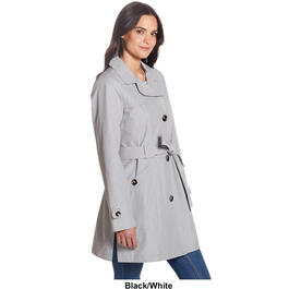 Womens Gallery Single Breasted Belted Trench Coat