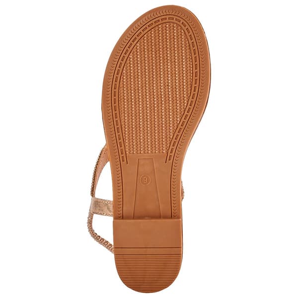 Womens Ella & Joy Circle Rhinestone T-Strap Sandals