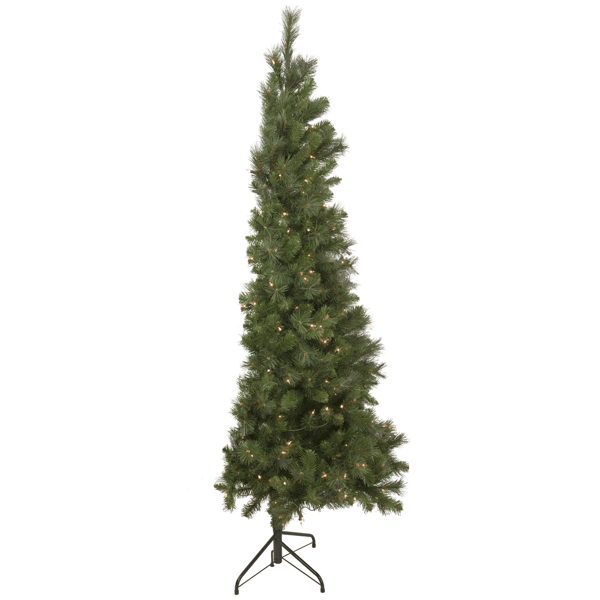 Northlight 6.5ft. Pre-Lit Medium Beaver Pine Christmas Wall Tree