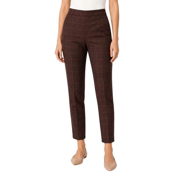 Petite Zac & Rachel Pull On Plaid Slim Leg Pants