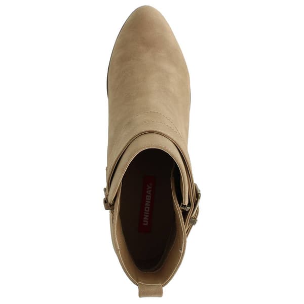 Womens UNIONBAY&#174; Teddy Ankle  Boots - Tan Suede